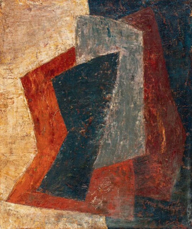 Composition Rouge orange gris bleu by Serge Poliakoff