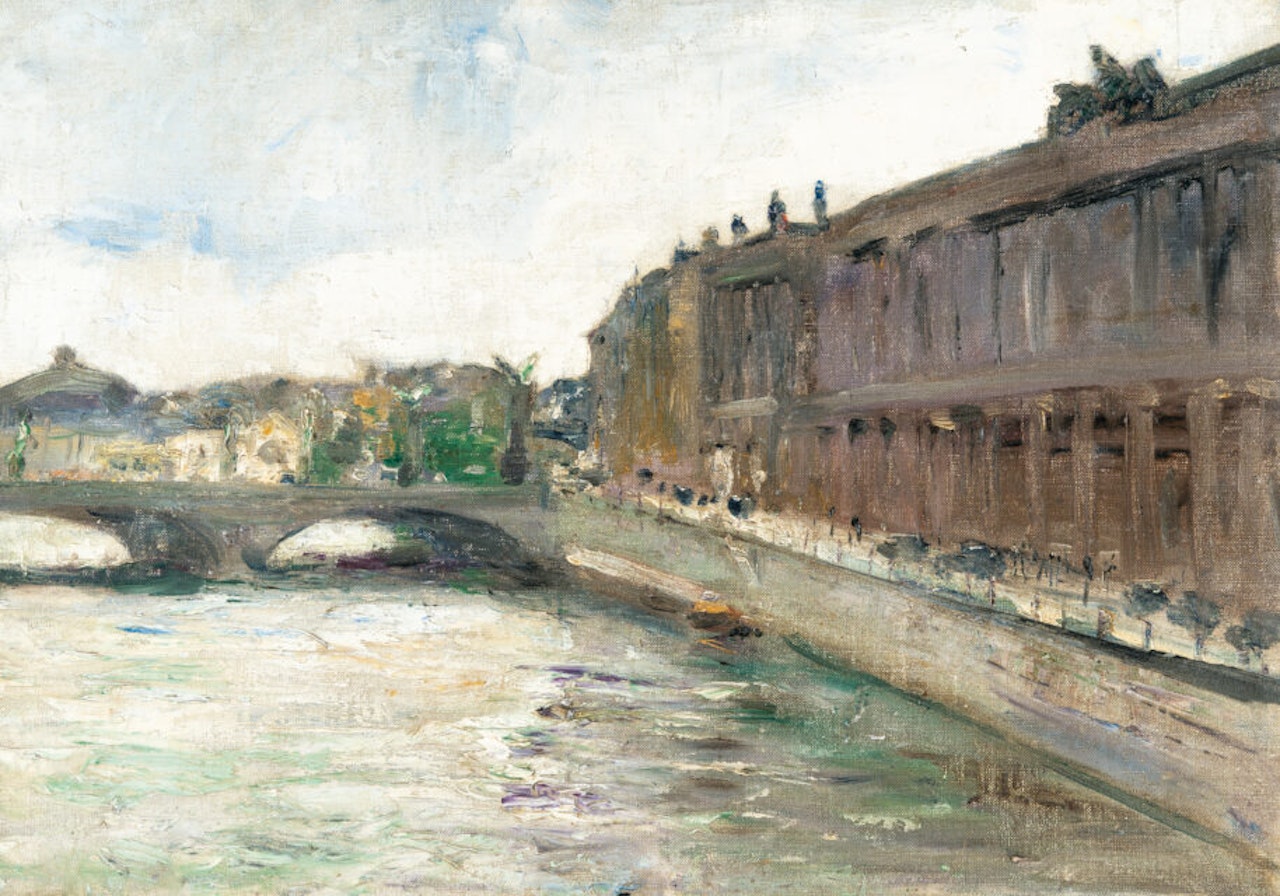 The Stock Exchange and Zirkus Busch, Berlin by Lesser Ury
