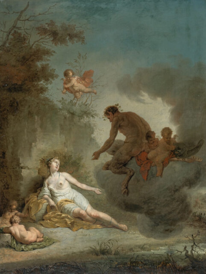 Jupiter and Antiope by Januarius Johann Rasso Zick