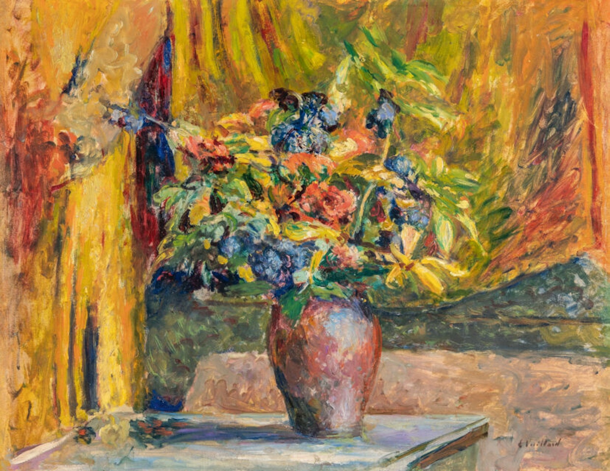 Pieds-d"alouette et géraniums by Édouard Vuillard