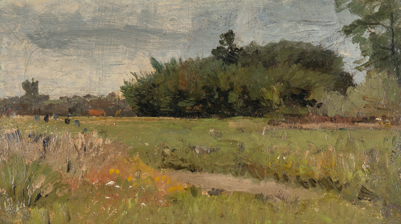 Meadow landscape (presumably in Saxony) by Christian Friedrich Gille