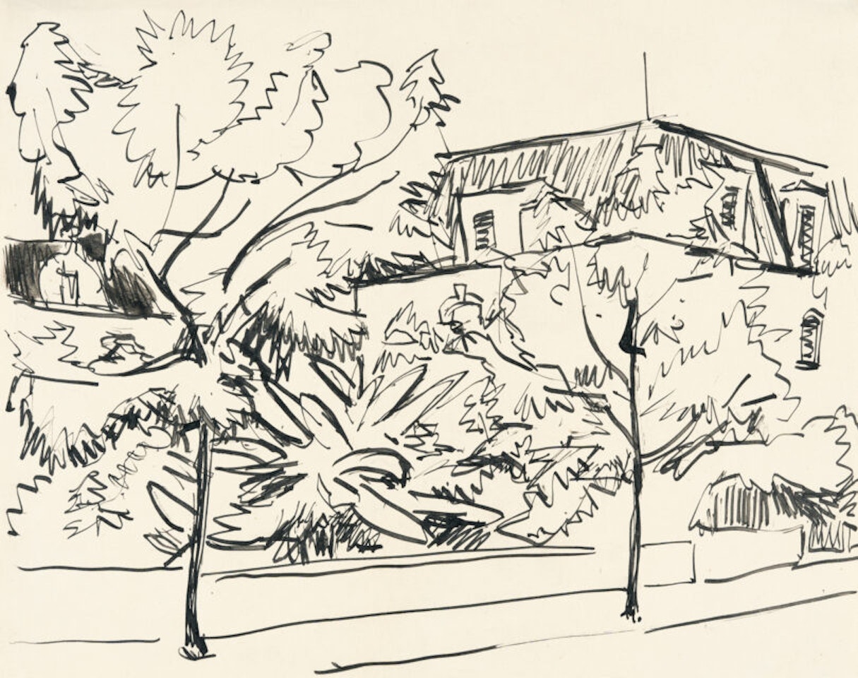 Street in Dresden-Friedrichstadt (Berliner Straße) by Ernst Ludwig Kirchner