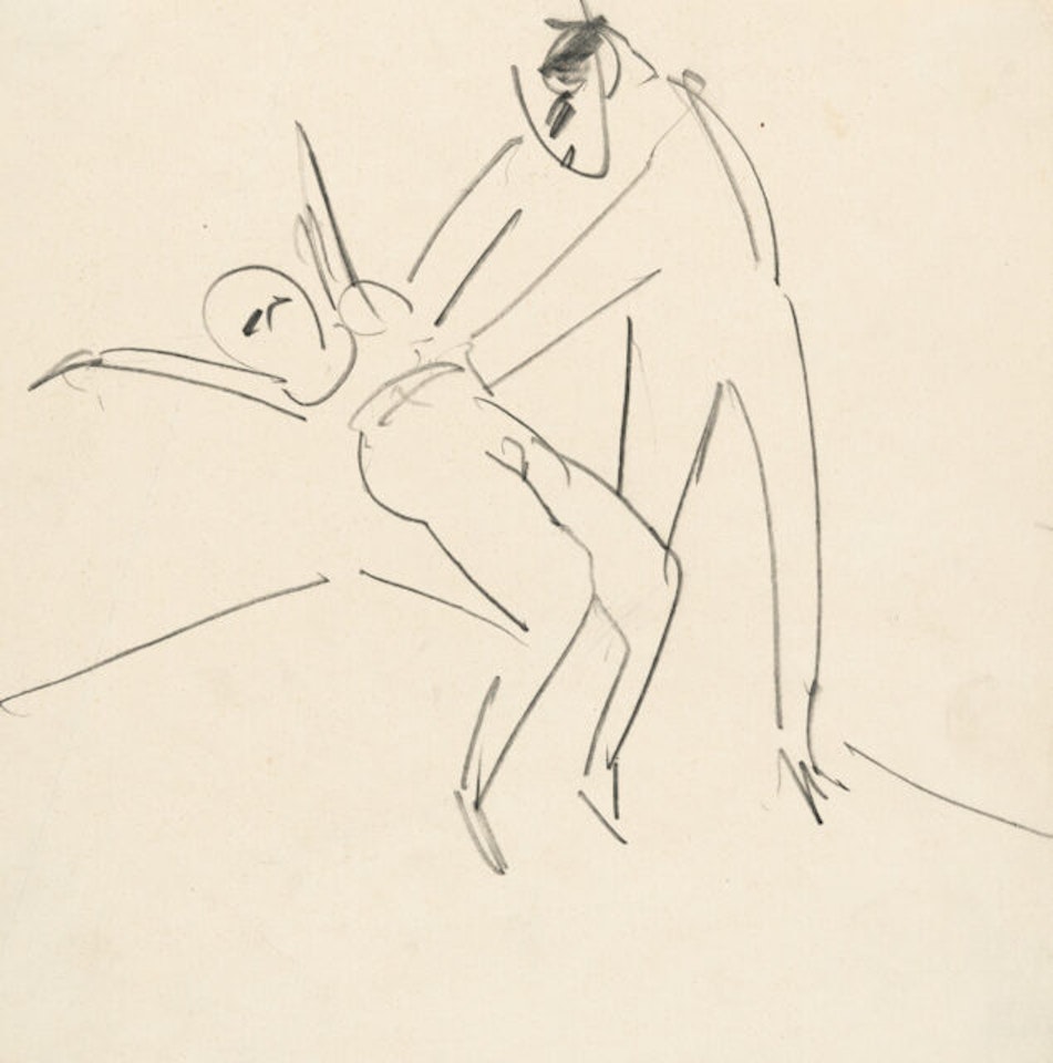 Dancing couple by Ernst Ludwig Kirchner