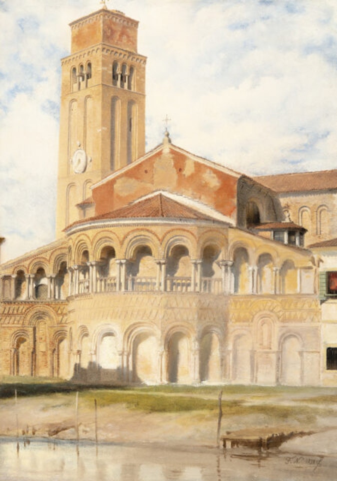 Basilica di Santi Maria e Donato on the island of Murano by Friedrich Nerly