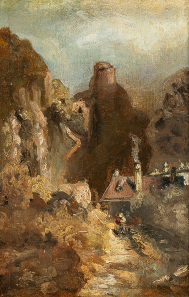 In the valley (House with a smoking chimney) by Carl Spitzweg