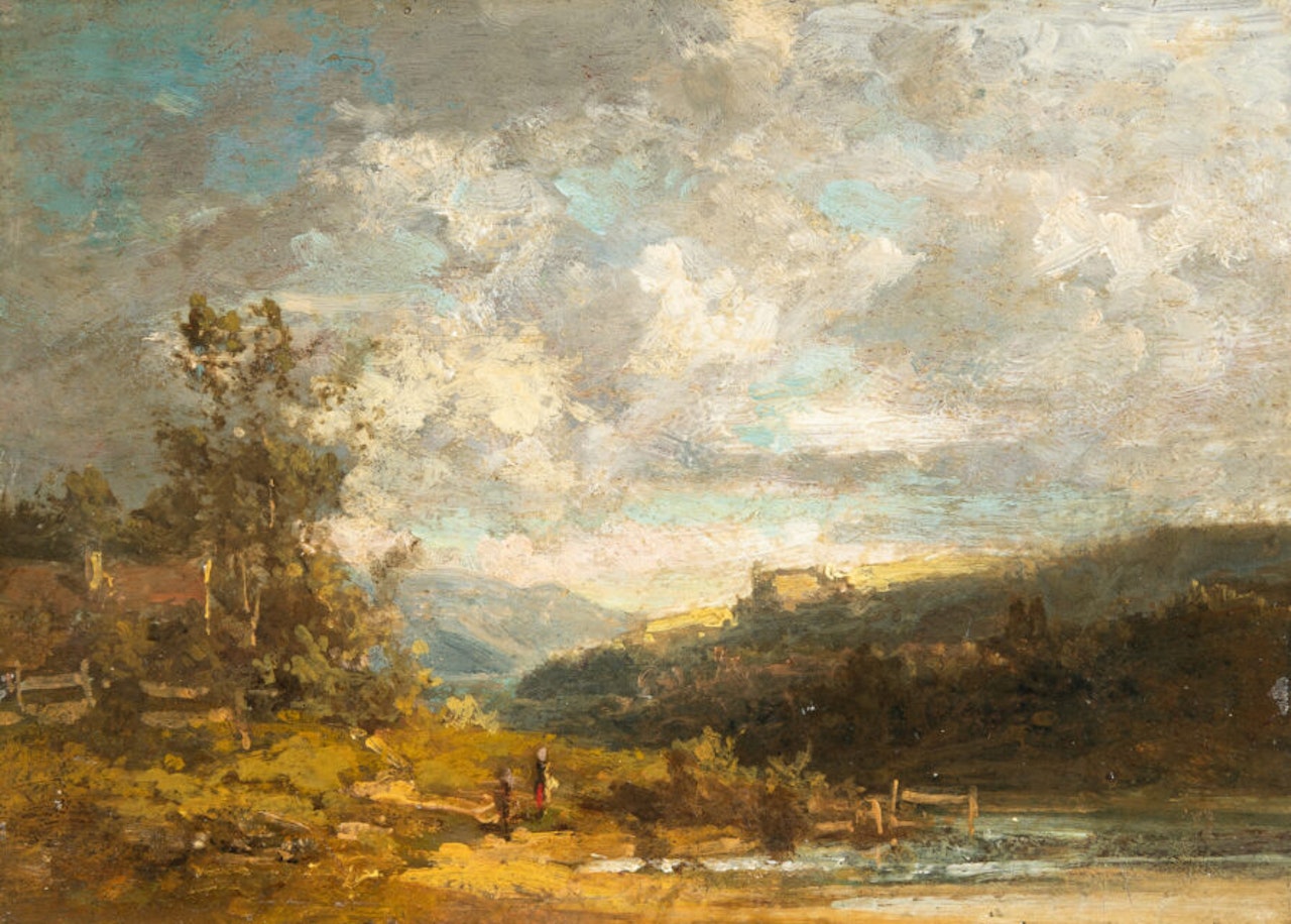Hilly landscape by Carl Spitzweg