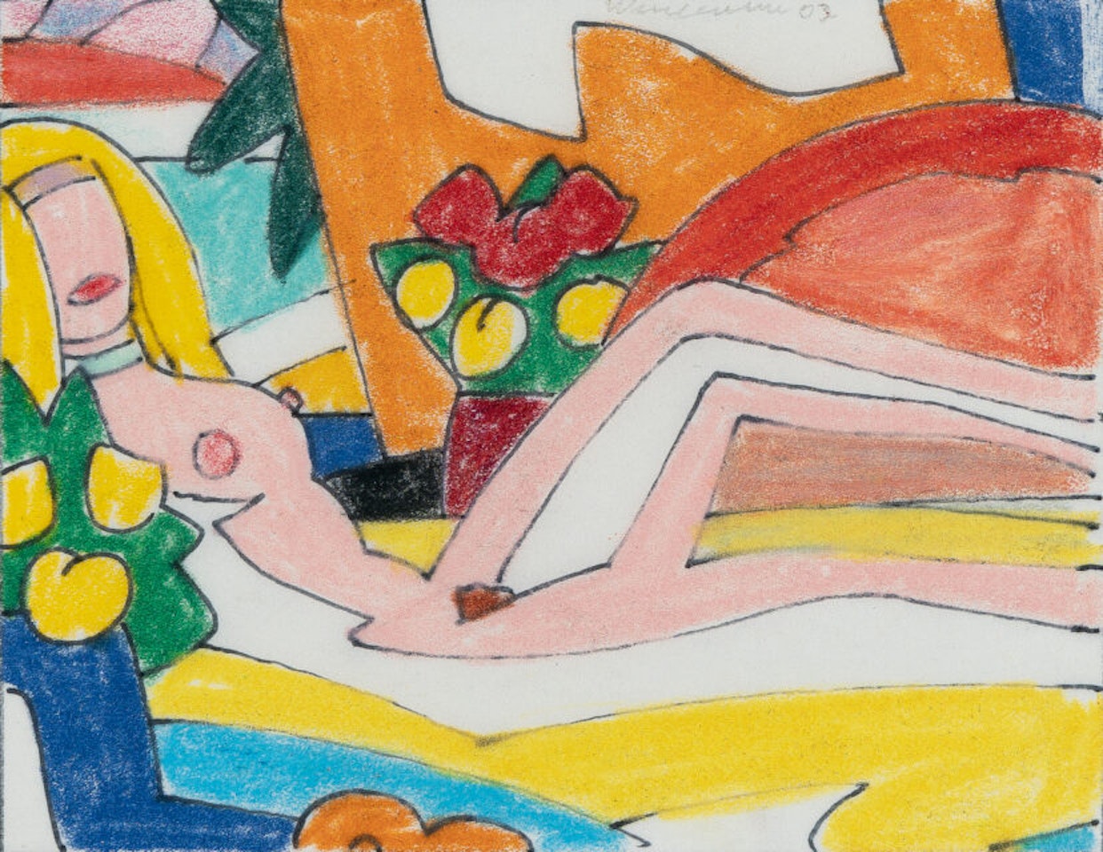 Study for Sunset Nude (Big Red Pillow) by Tom Wesselmann