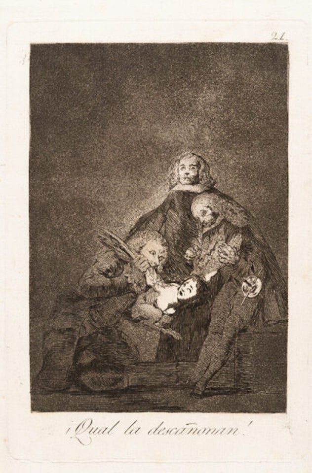 Qual la descañonan! by Francisco José de Goya