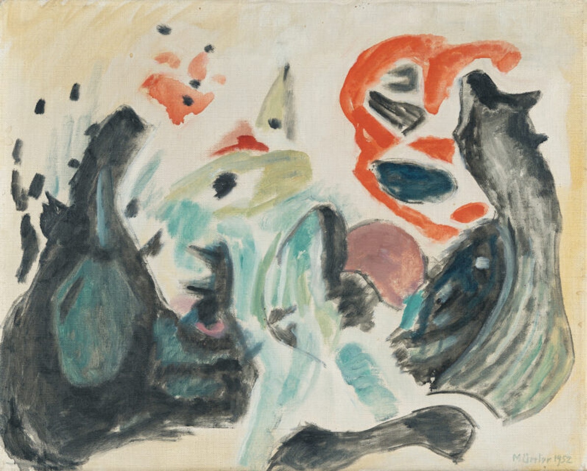 “Schwarz entzweit” (Black split in two) by Gabriele Münter