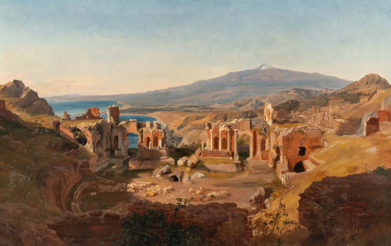 The ancient theatre of Taormina by Carl Hummel