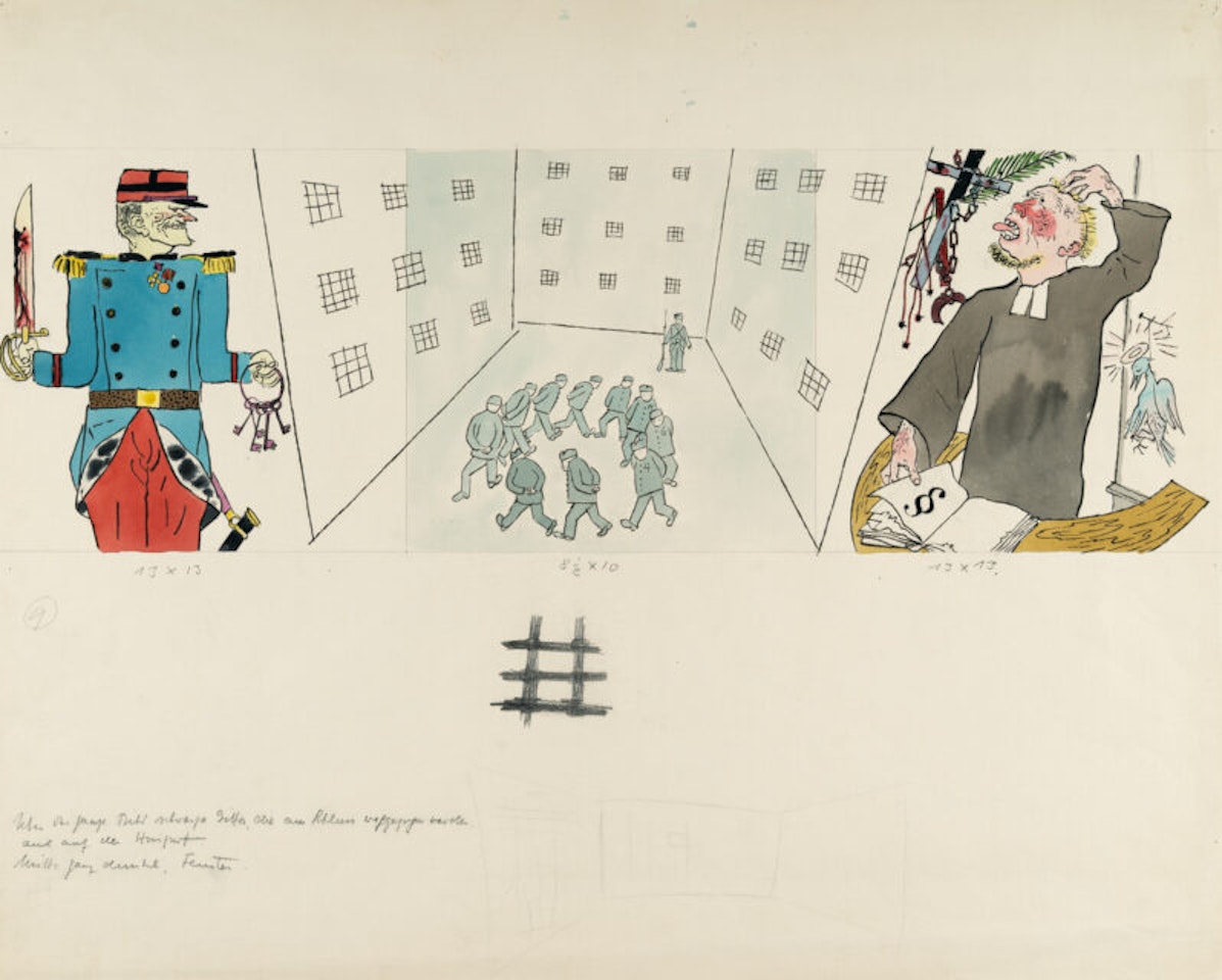 Set design for “The drunken ship” by P. Zech by George Grosz
