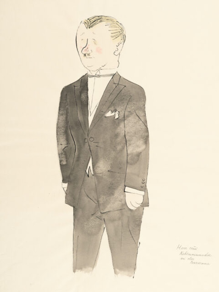 Figurine “Man from side by side at the bar scene” (Georg Kaiser) by George Grosz