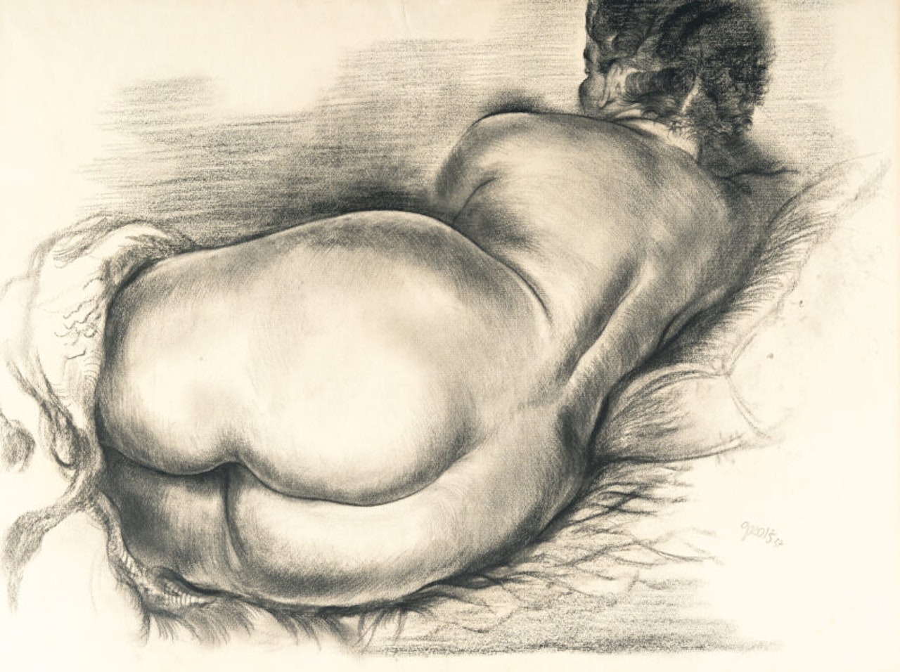 Recumbent Female Nude by George Grosz