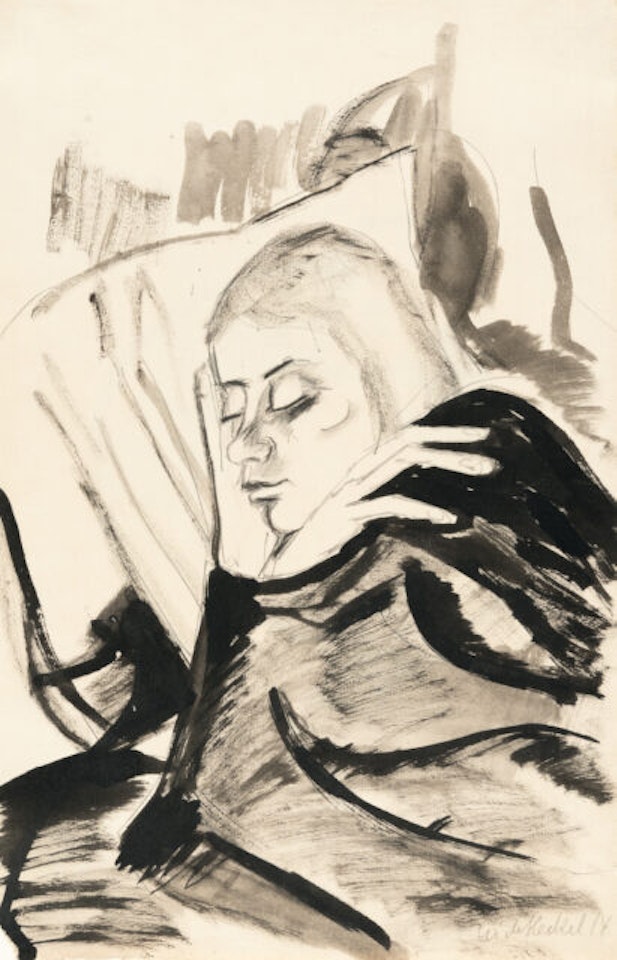 Sleeping figure (Sidi Heckel) by Erich Heckel