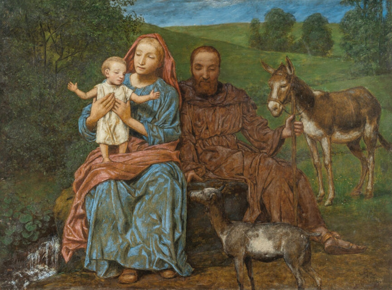 The rest on the flight into Egypt by Hans Thoma