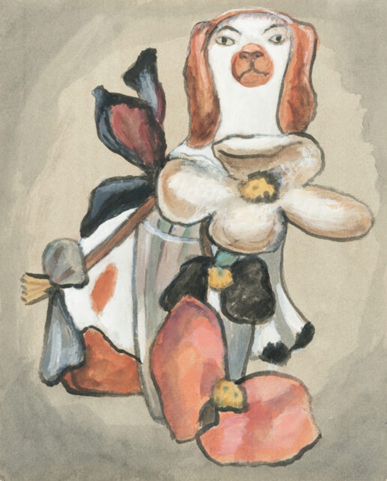 Begonias and a porcelain dog by Gabriele Münter
