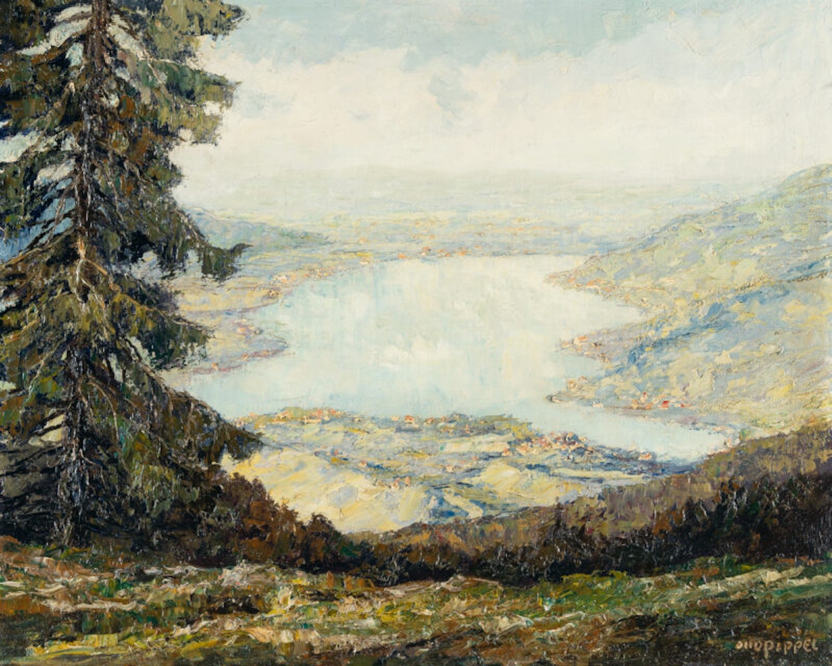 “Der Tegernsee vom Wallberg gesehen” by Otto Pippel