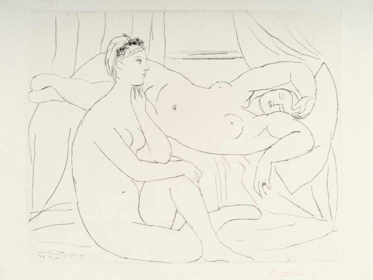 Deux femmes se reposant by Pablo Picasso