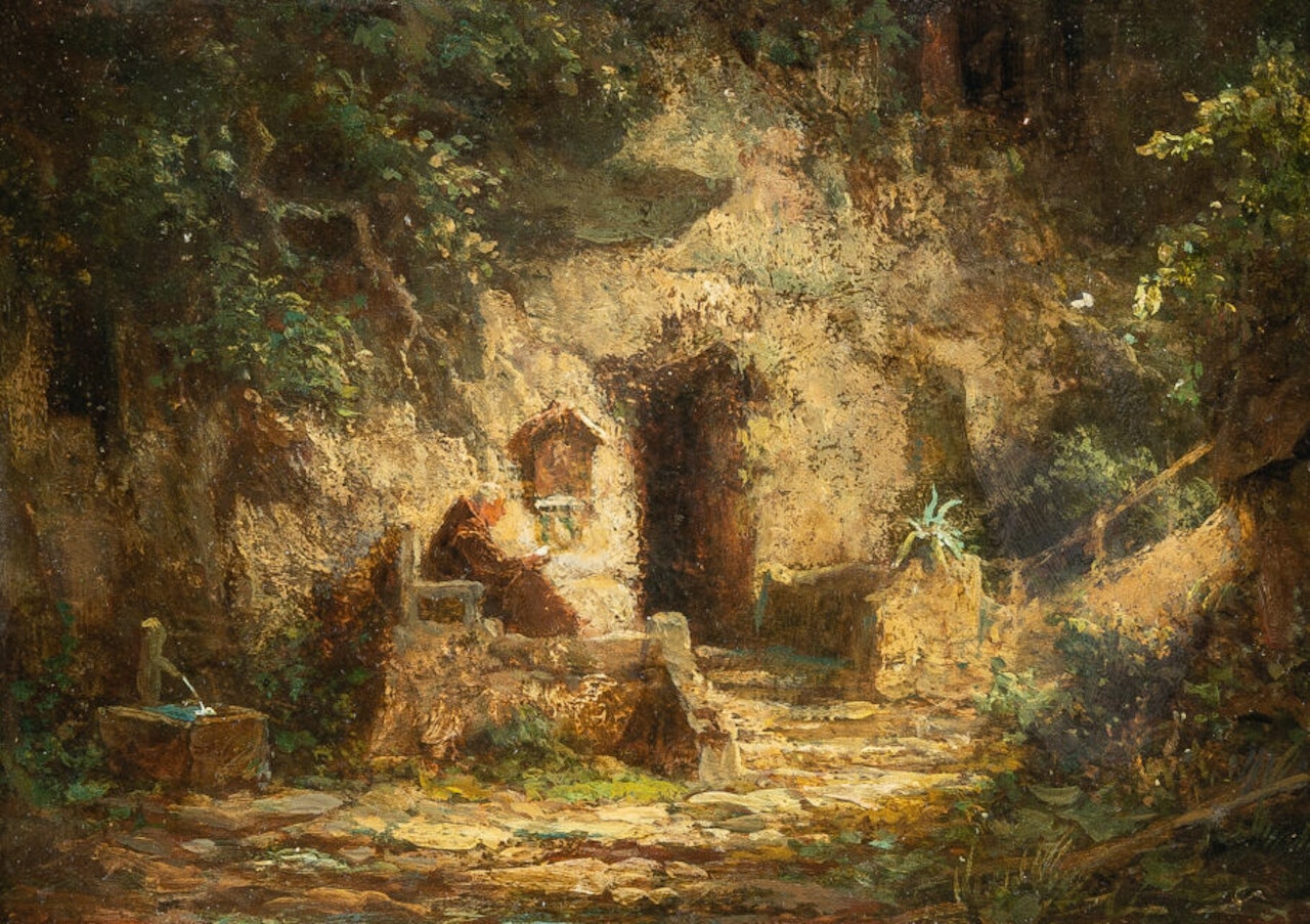 Reading monk by Carl Spitzweg