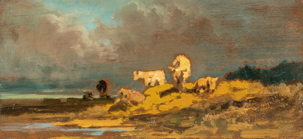 Landscape with cattle by Carl Spitzweg