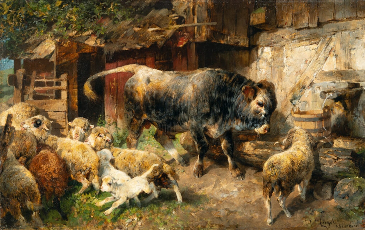 The survival of the fittest (“The Monarch”) by Heinrich von Zugel