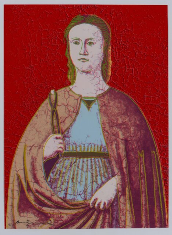 Saint Apollonia (red) by Andy Warhol