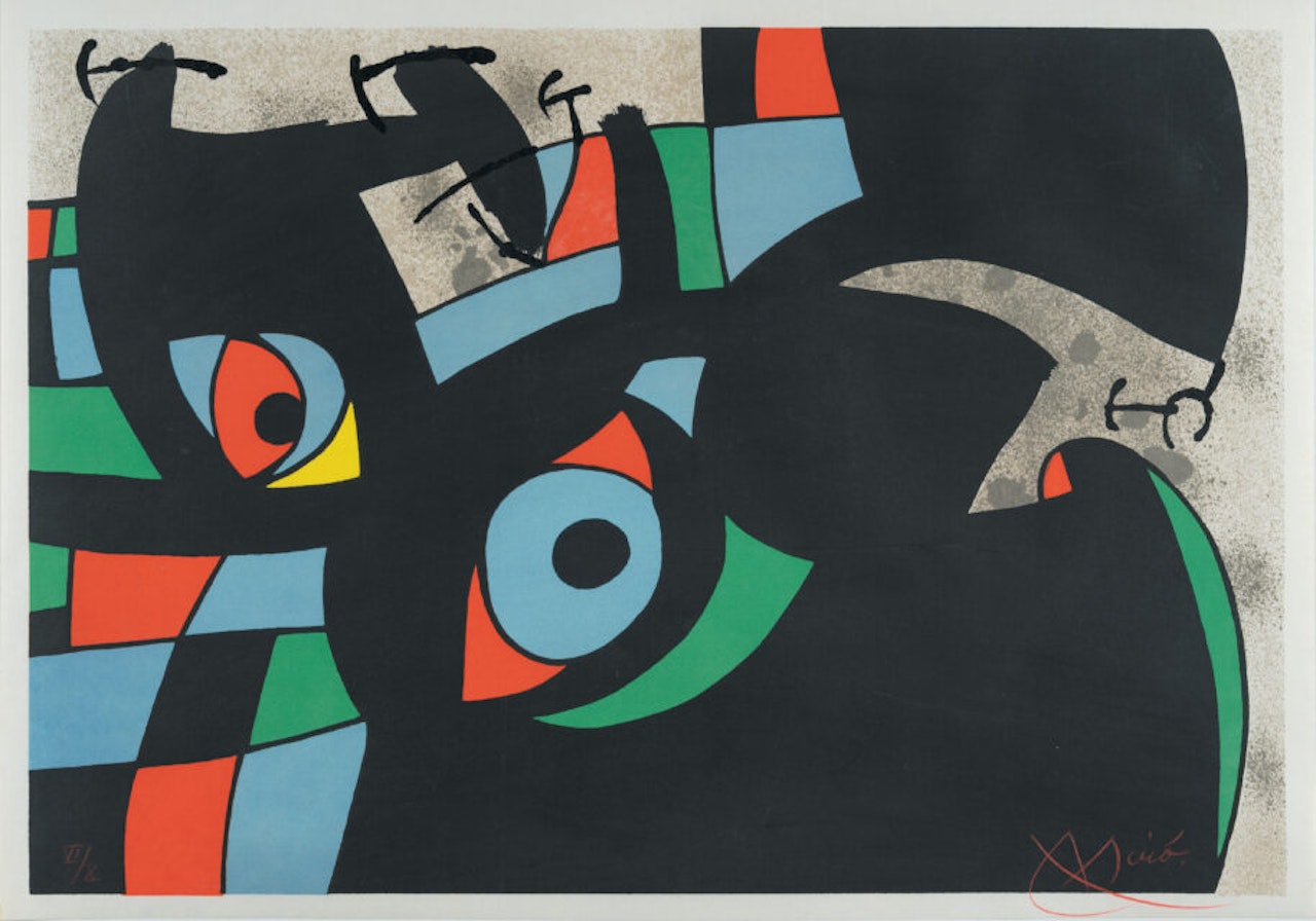 1 sheet from: Le Lézard aux Plumes d"Or by Joan Miró