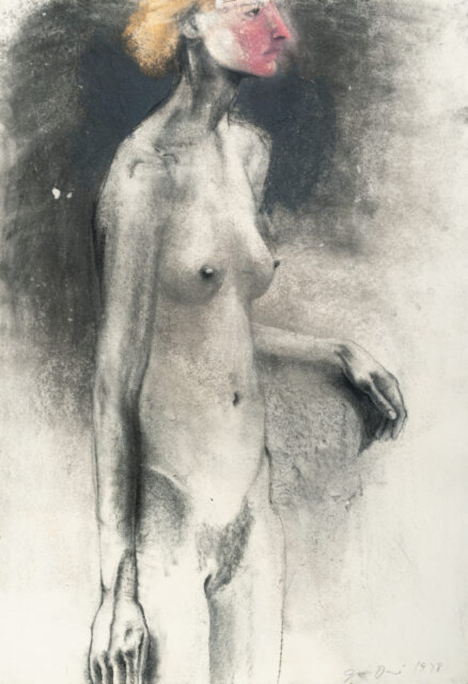 The bird mask (Standing female nude) by Jim Dine