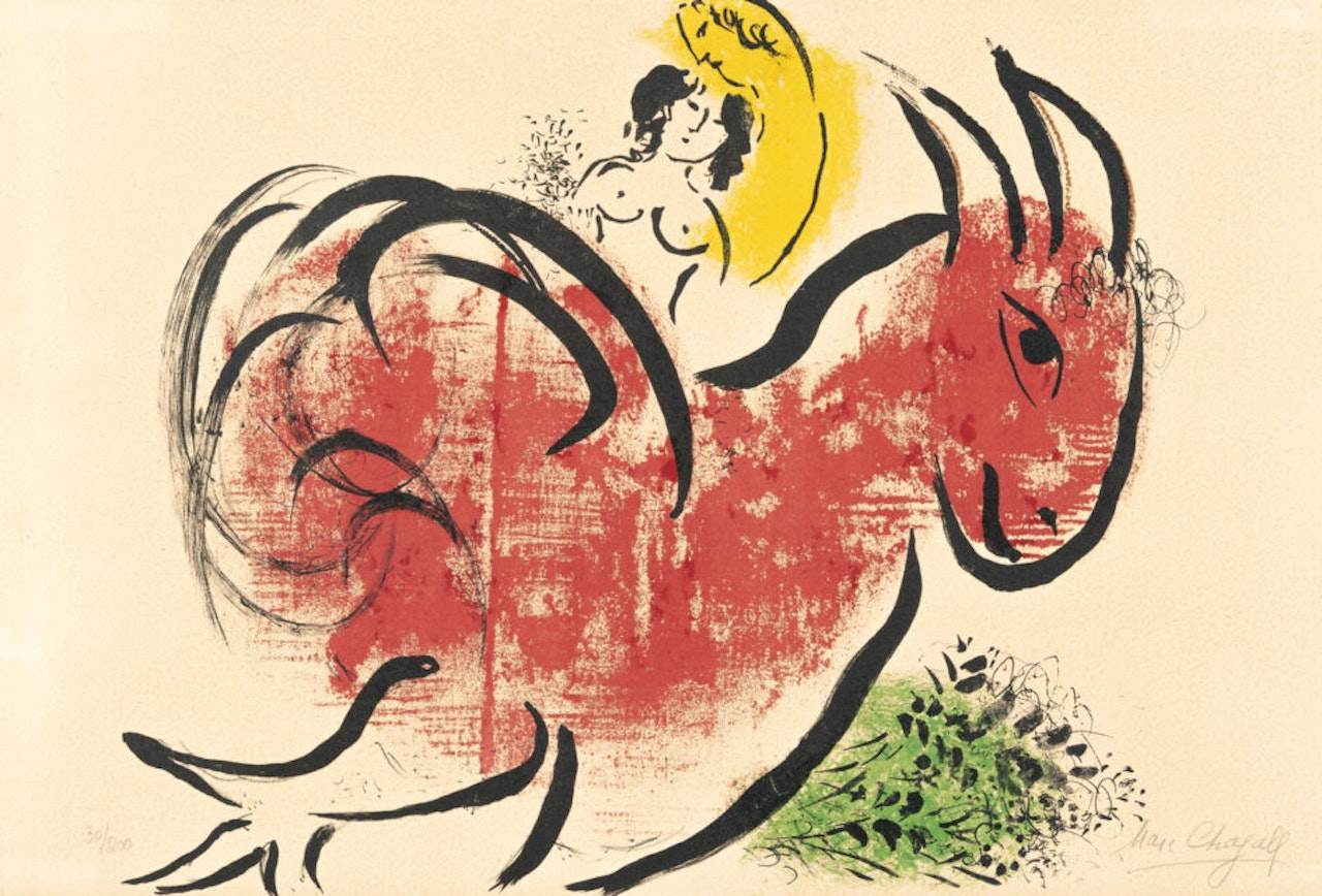 Le coq rouge by Marc Chagall