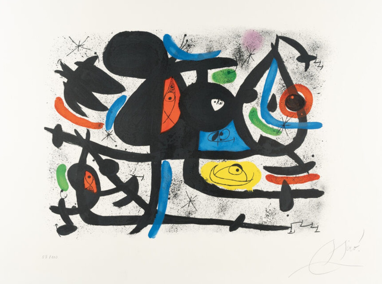 La luge des amants II by Joan Miró