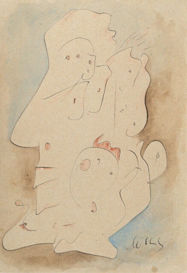 Arabesques de Visages et le naseau du cheval by Wols (Alfred Otto Wolfgang Schulze)