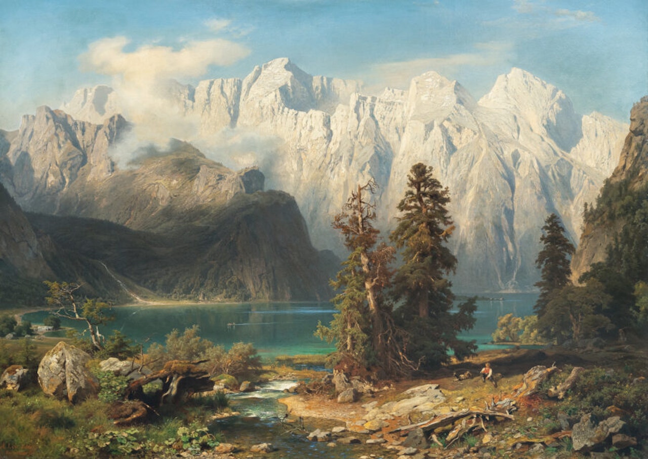 Königssee with Watzmann mountain by August Wilhelm Leu