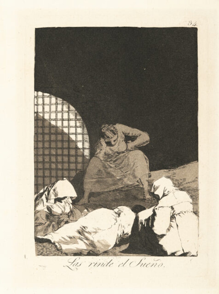 Las rinde es sueño (Sleep overcomes them) by Francisco José de Goya