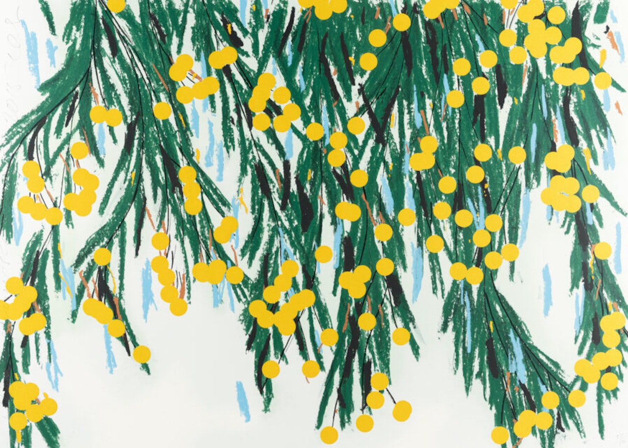 “Yellow Mimosa” by Donald Sultan