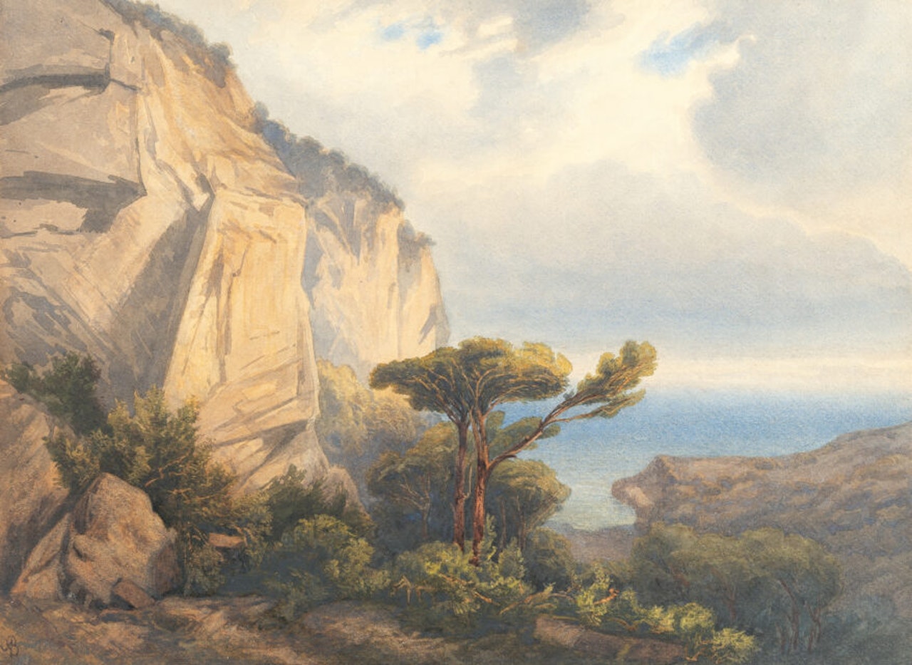 Californian coastal landscape by Albert Bierstadt