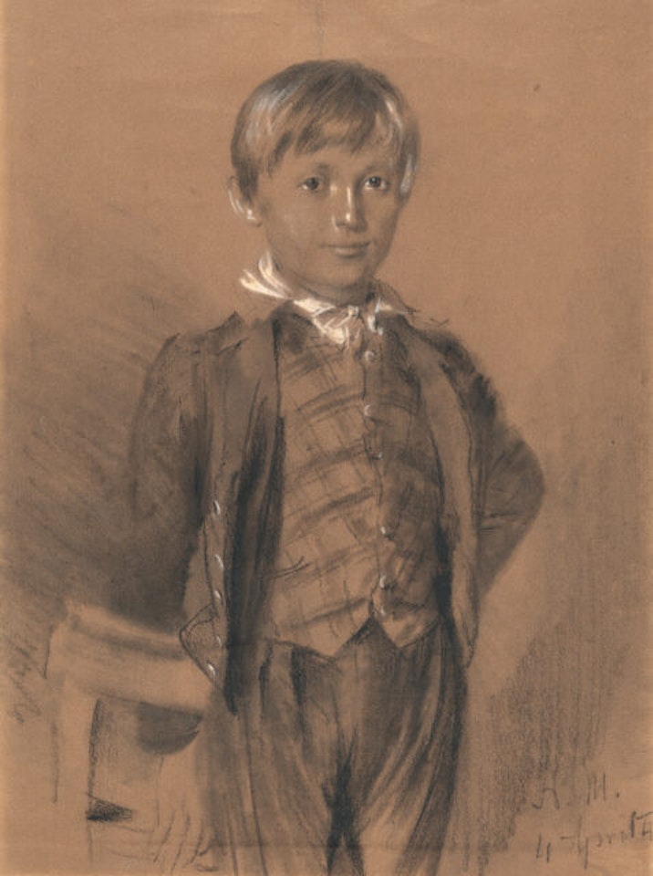 Portrait of a boy by Adolph Menzel