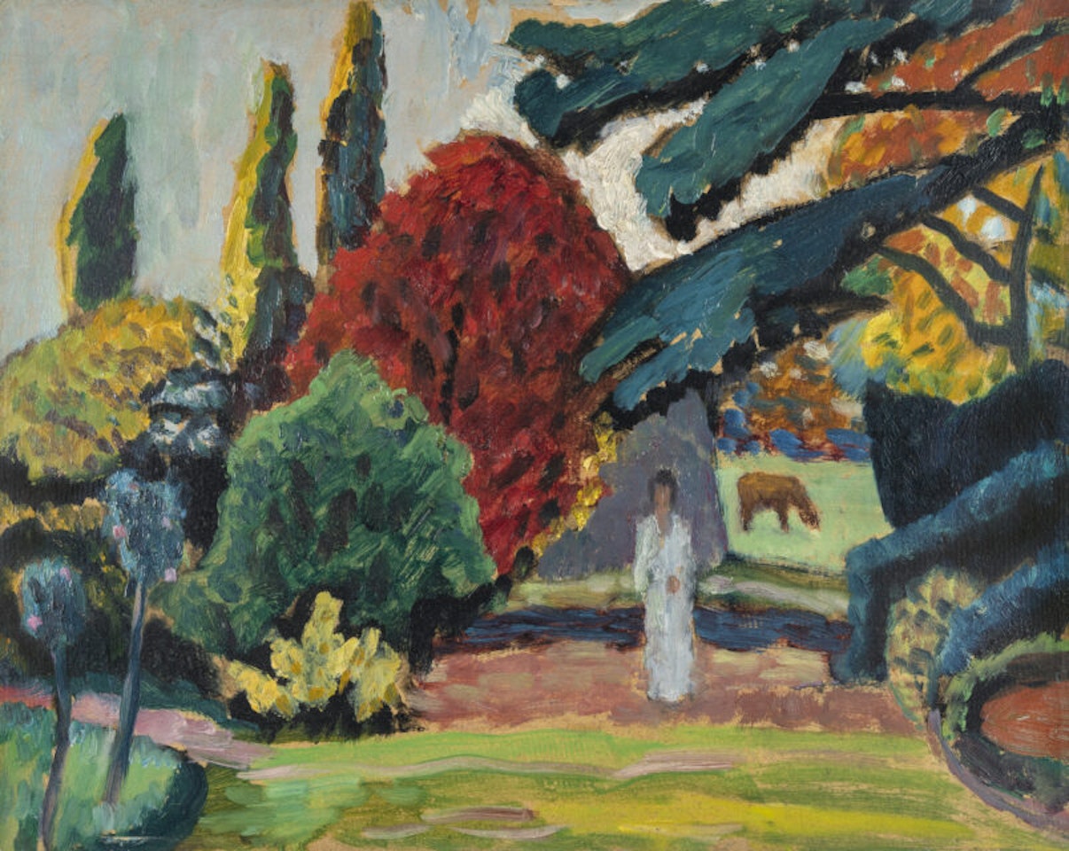 Lady in a park (Mariahalde) by Gabriele Münter