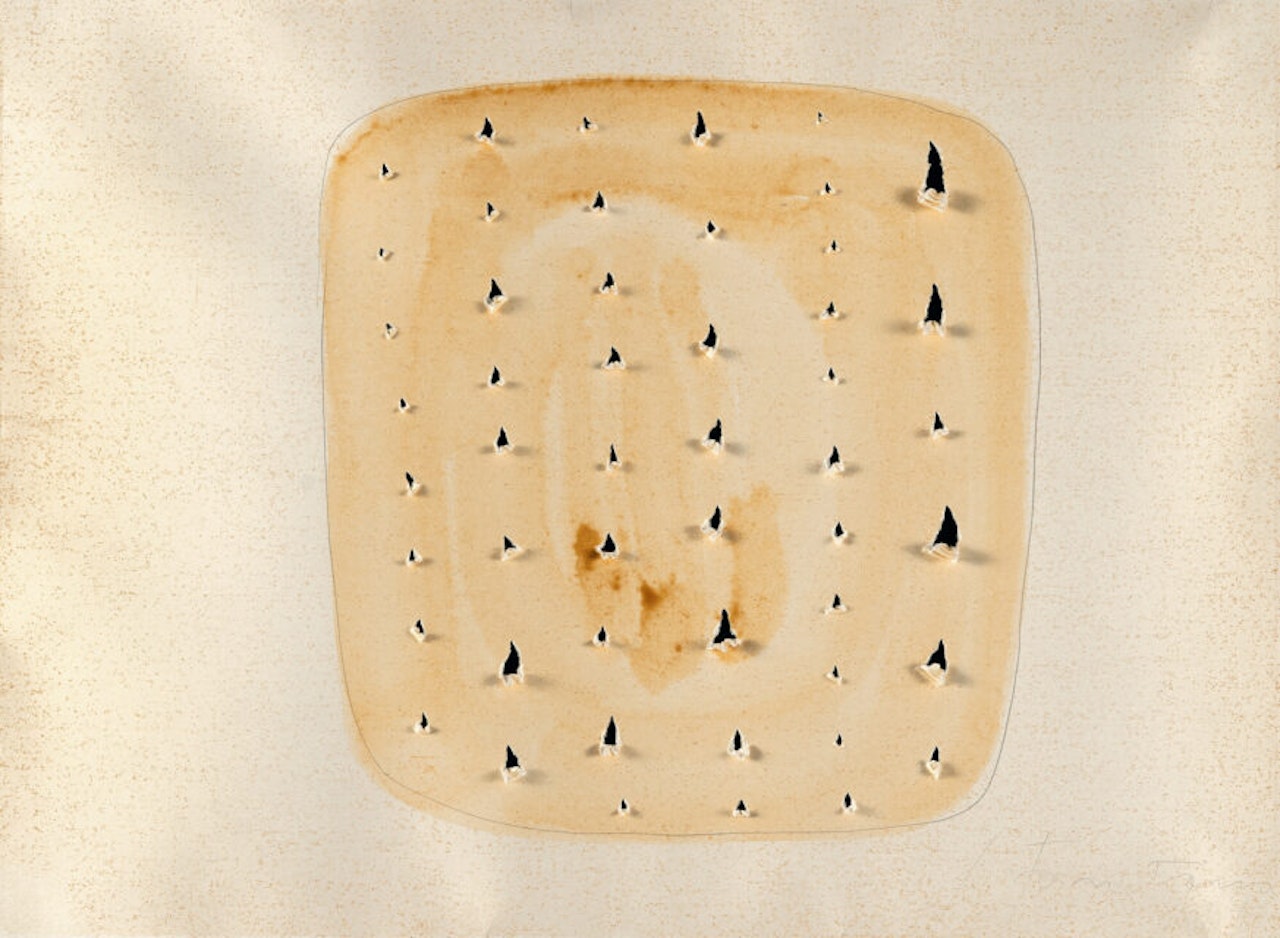 Untitled (Concetto spaziale) by Lucio Fontana