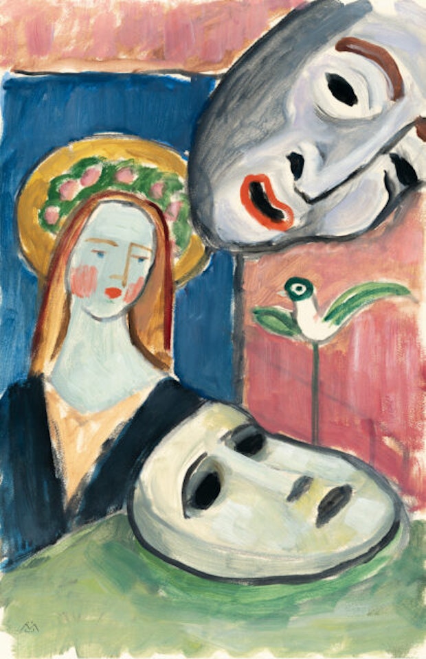 Madonna, masks and birds by Gabriele Münter