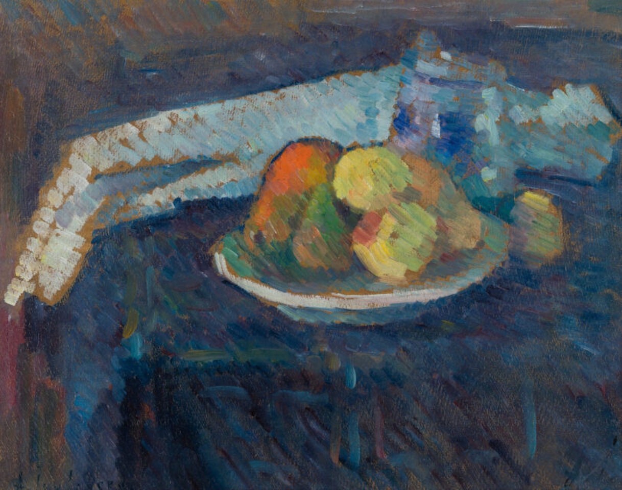 Still life with napkin by Alexej von Jawlensky
