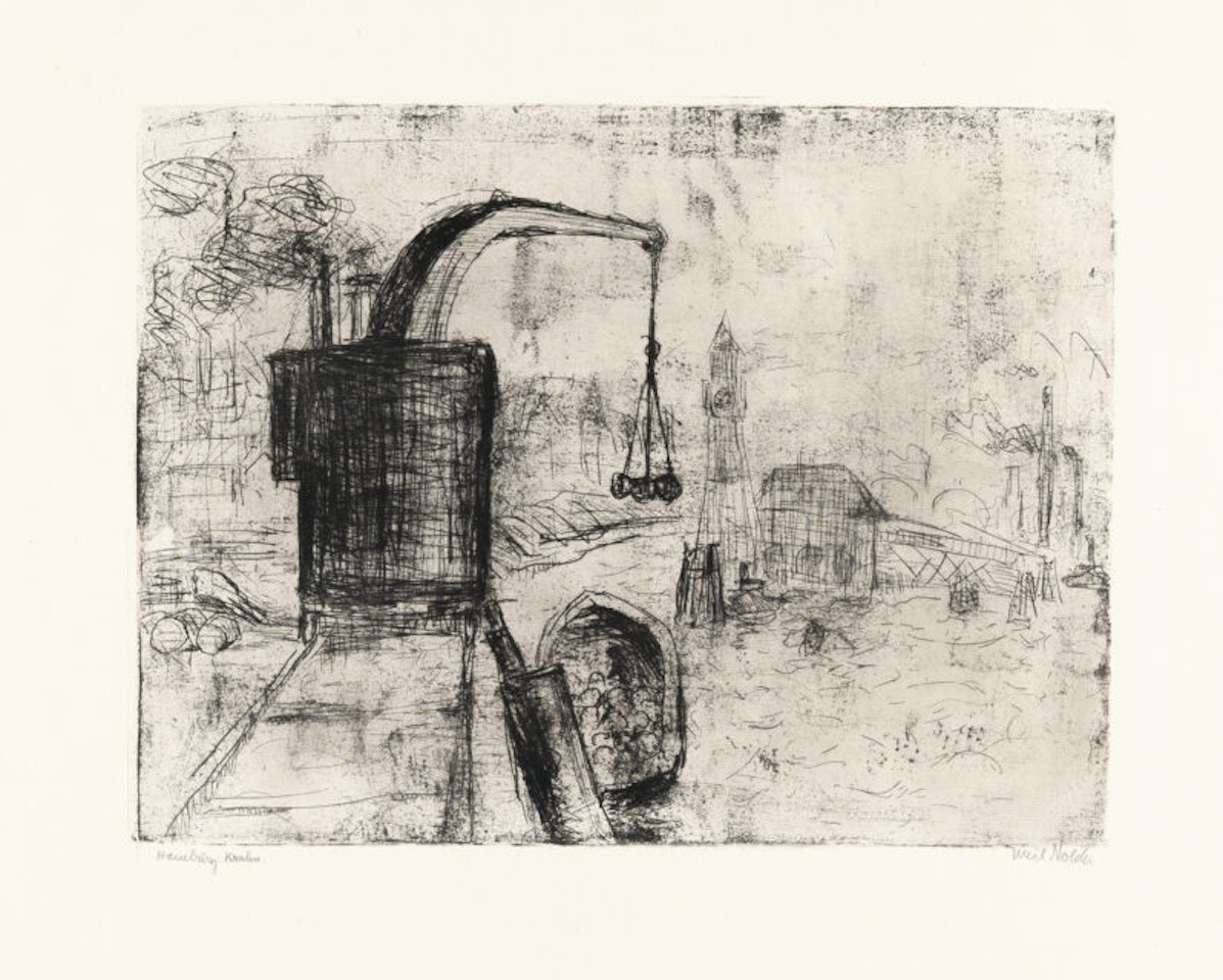 Hamburg, crane by Emil Nolde