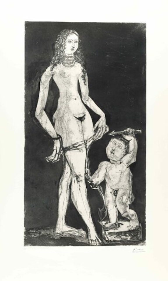 Venus and Cupid, after Cranach by Pablo Picasso