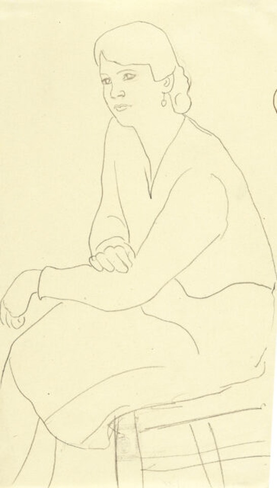 Seated woman by Gabriele Münter