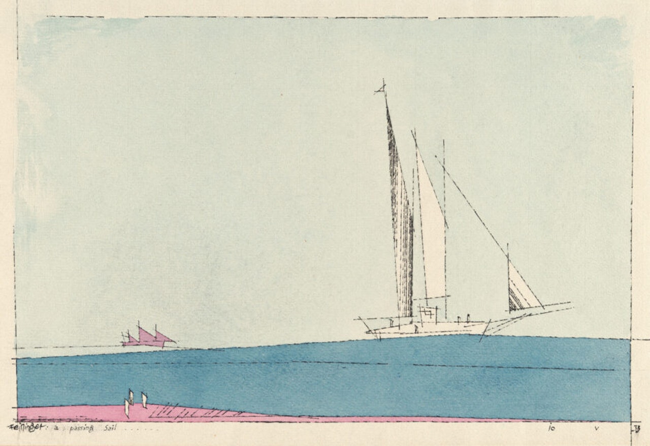 “a passing sail” by Lyonel Feininger