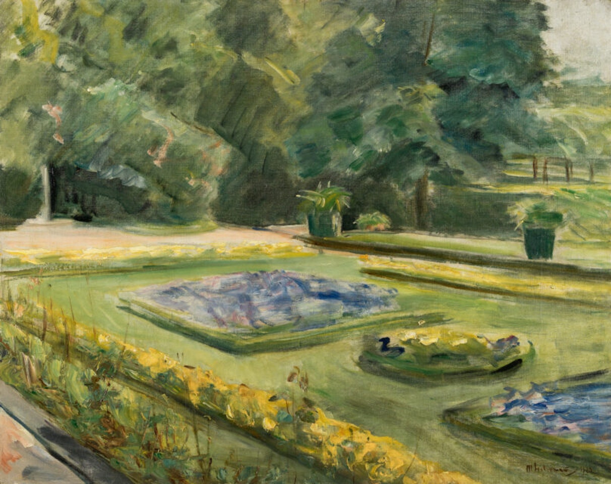 The flower terrace of the Wannsee garden facing north-east by Max Liebermann