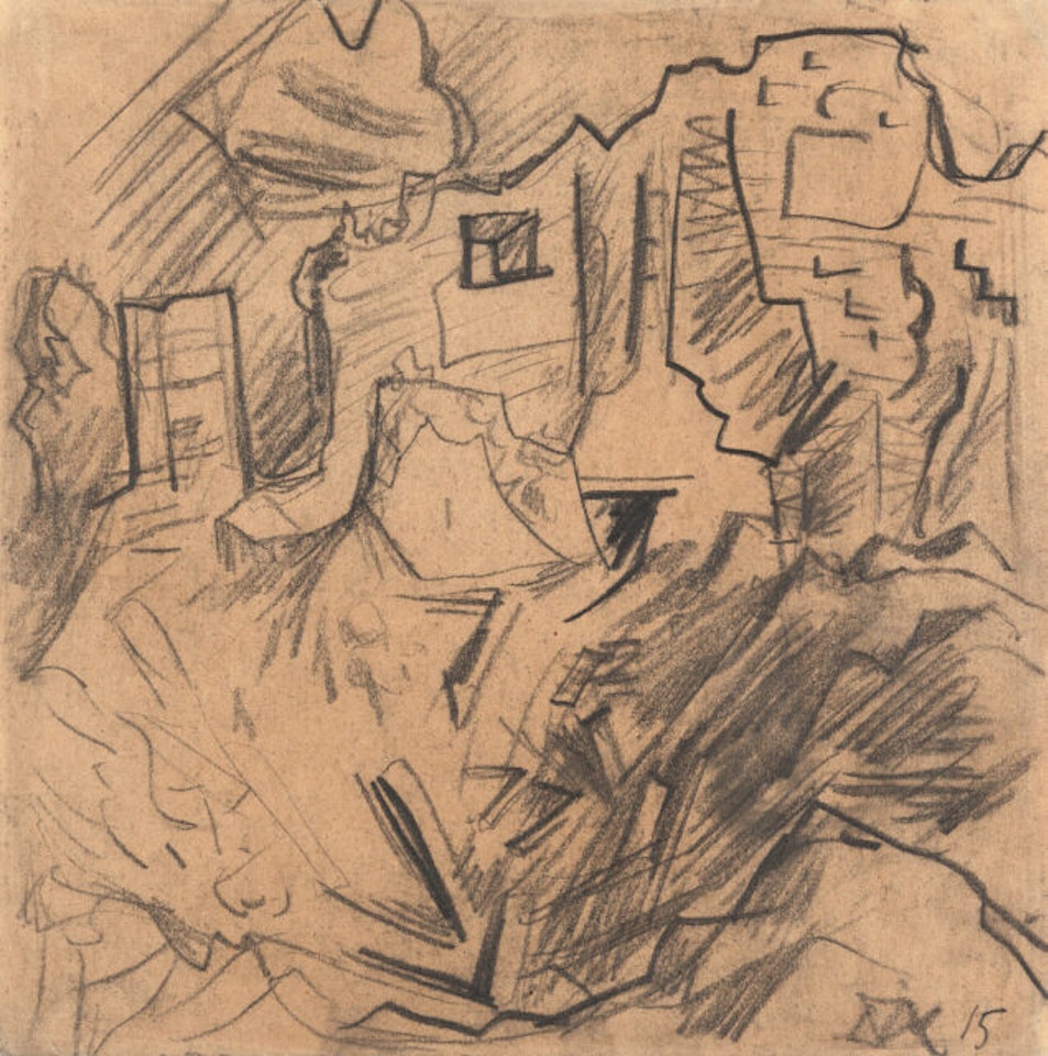 Untermhaus bei Gera - Singen by Otto Dix
