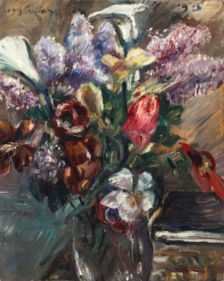 Tulips, lilac and calla (Tulips, lilac and calla) by Lovis Corinth