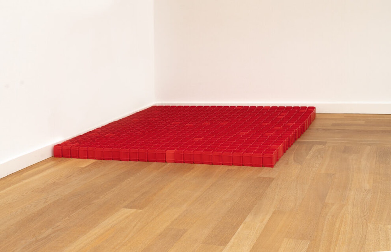 Red Eve Adamas by Carl Andre
