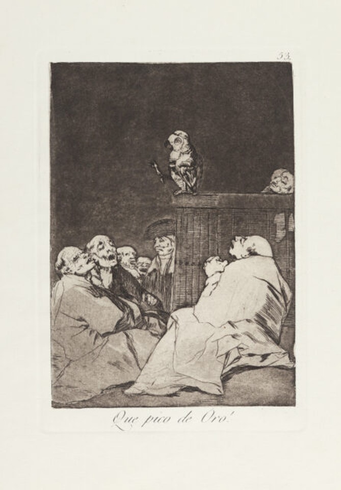Que pico de gold! (What a golden beak!) by Francisco José de Goya