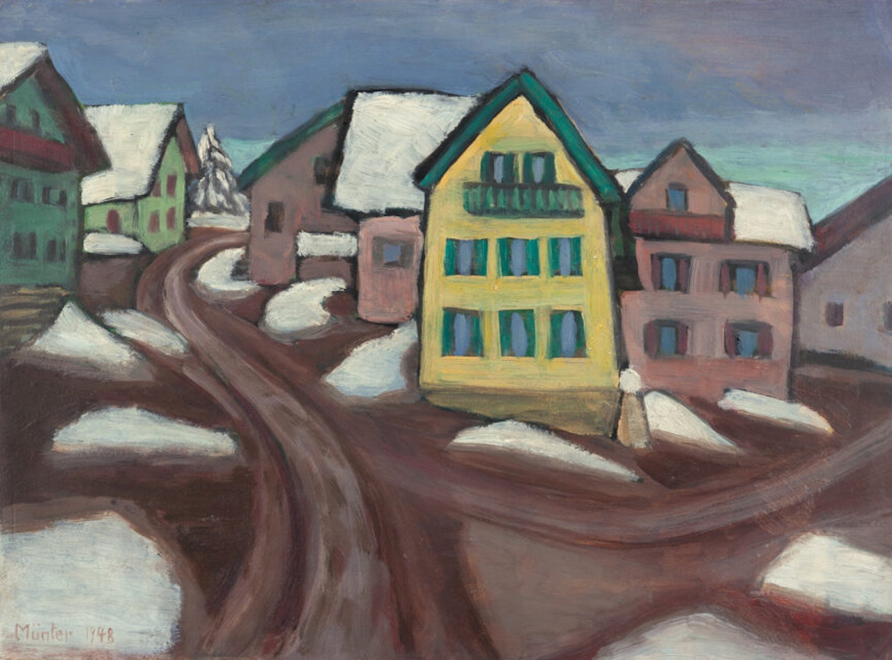 “Thaw in the village - Murnau” by Gabriele Münter